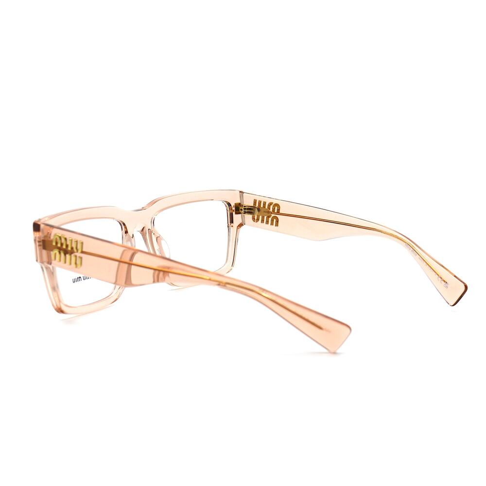 NEW MIU MIU MU02XV PEACH TRANSPARENT AUTHENTIC EYEGLASSES FRAME - Picture 7 of 14